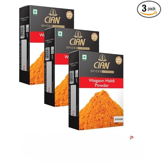 Haldi Masala Turmeric Powder With Natural Oils Blended Spice Mix For Healthy Delicious & Flavorful Cooking No Preservatives and Colours 300gm (Pack of 3)