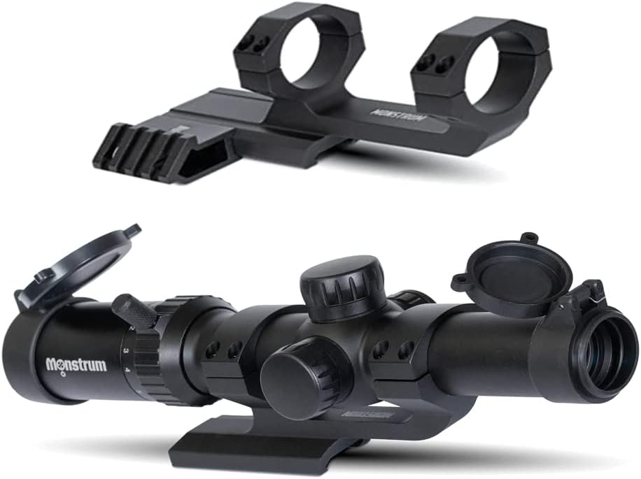 Monstrum 16x24 LPVO Rifle Scope Monstrum Scope Mount with 45 Degree Offset
