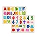 Alytimes Alphabet-Blöcke, die Puzzlespiel Lernen | Lernspielzeug aus Holz für Großbuchstaben und Zahlen - Ideal für das frühe Lernen im Kindergarten für Kleinkinder und Vorschulkinder