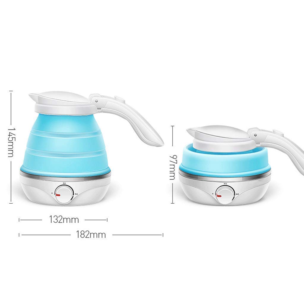Bollitore Elettrico Pieghevole Mini Gel di silice Bollitore Portatile da Viaggio di Piccola capacità per Uso Domestico 110 V-220 V 0,5 L （Blu ） Interesting