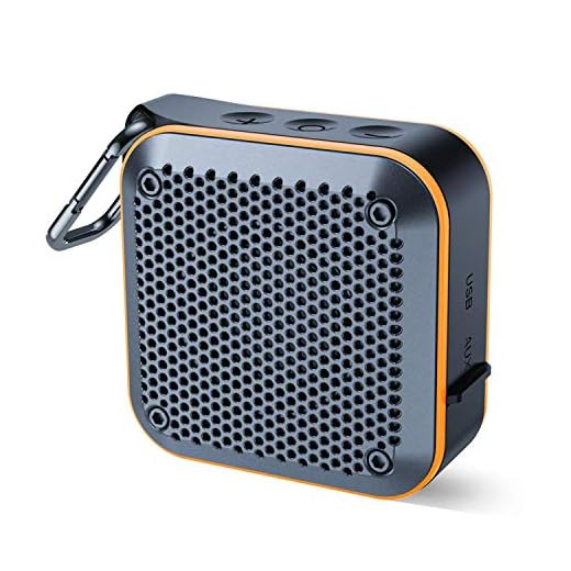 Portable Waterproof Bluetooth Speaker with FM Radio, IPX7 Waterproof Speaker Bluetooth Wireless Small Portable Speaker TWS Stereo 10H Playtime for Shower Bath Pool Boat Beach Home Party Travel 2019