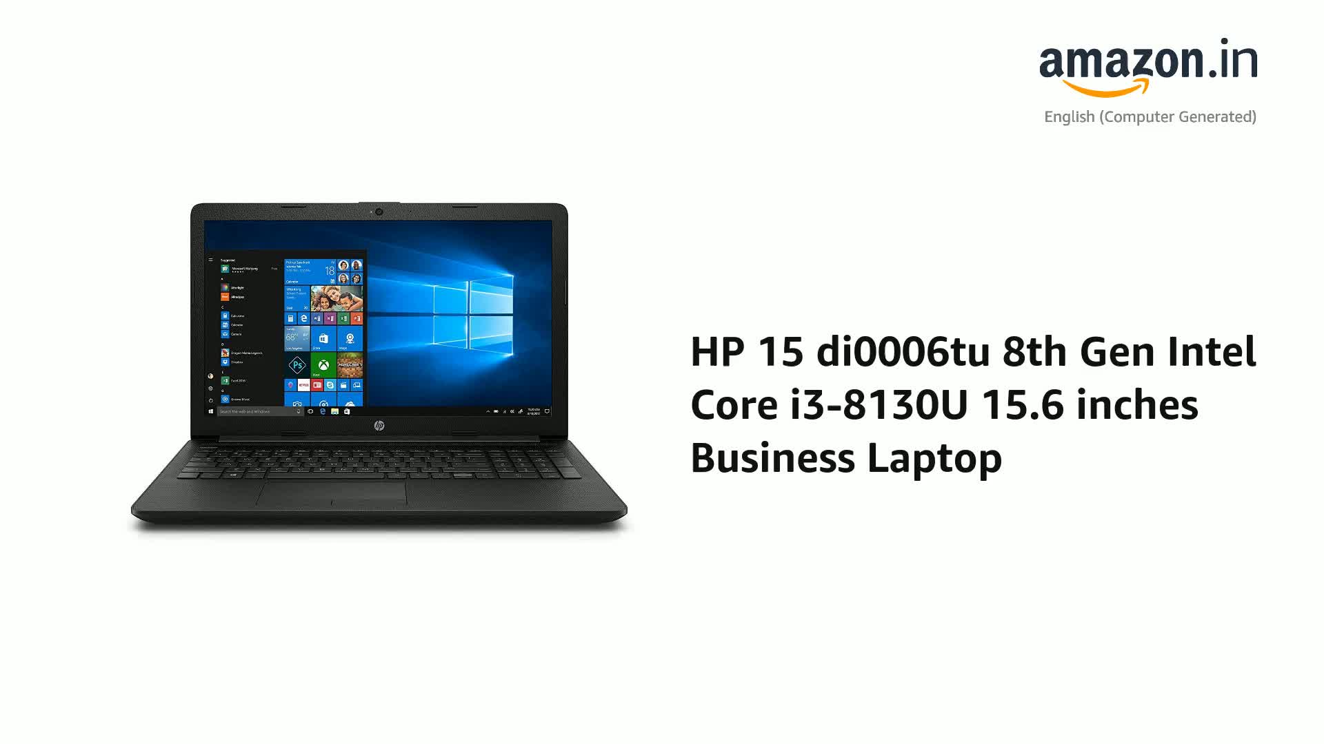 HP 15 di0006tu 8th Gen Intel Core i3-8130U 15.6 inches Business