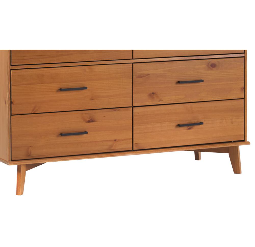 Amazon.com: Walker Edison Sloane 6-Drawer Solid Wood Dresser with