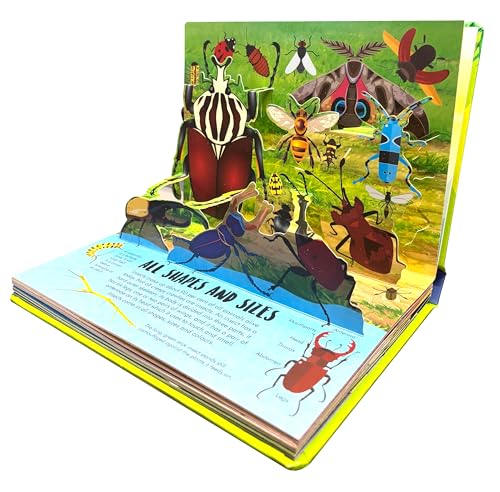 Image of Pop Up Insects Book for Kids: Bugs, Bees, Beetles, Butterflies & Discover The World of Insects | Interactive Learning | Nature's Mini Beasts | Educational Fun | Children's Nature Pop-Up Book