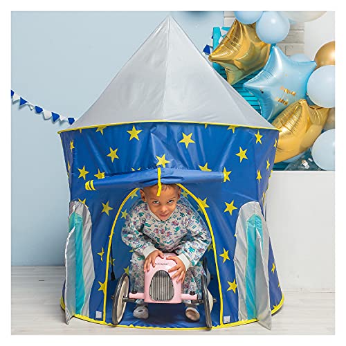 Amebibo Kids Play Tent For Children - Spaceship Rocket Tent, Playhouse For Boys & Girls - Pop Up Solar Tent, Baby Space Ship Toy For Indoor - Gift For Birthday #TOP1