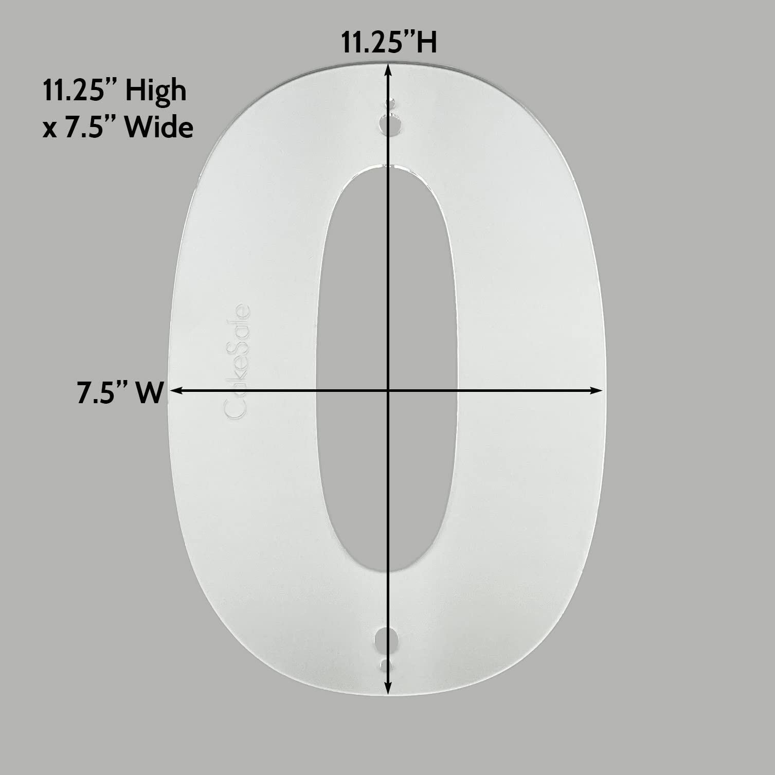 CAKESAFE - Sturdy Acrylic Single Number Cake Template -No. 0