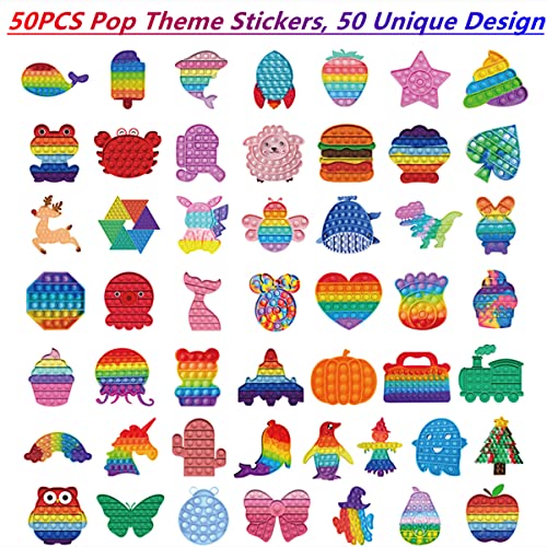 Zhongshun ZS-1123 50Pcs Pop Fidget Toy Stickers thumb #1