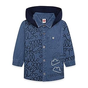 Tuc Tuc CAMISA DENIM BOLSILLOS NIÑO AZUL HELLO LONDON FW21 jongens Overhemd