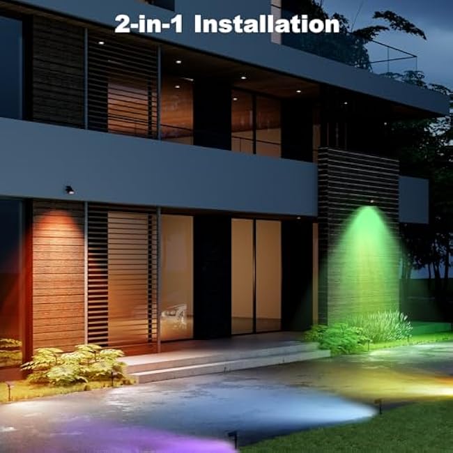 Solar Lights Solar Spot Lights Landscape Spotlights Multicolor 2 Pack