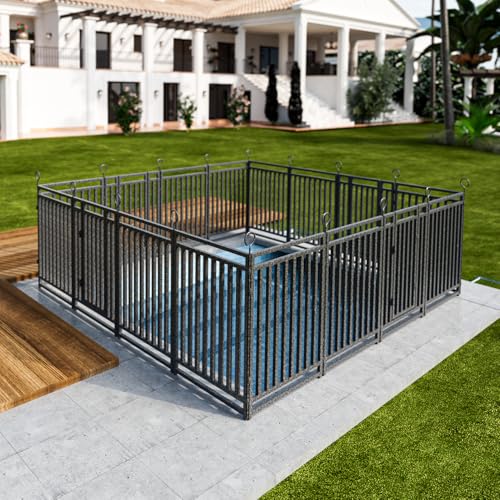 Petorldog Metal Swimming Pool Fence 36ft (L) × 40in (H)