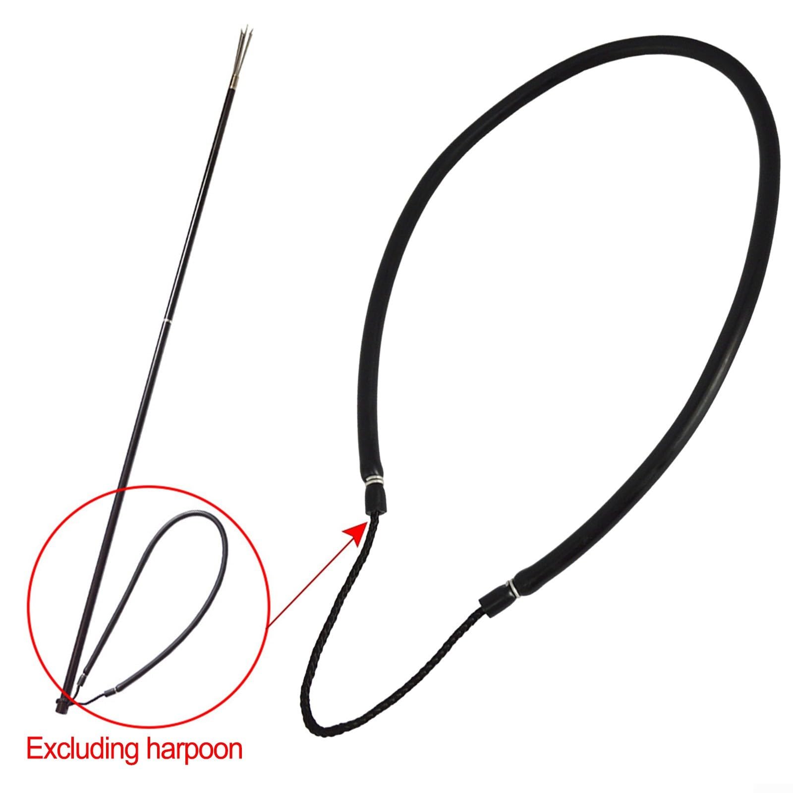 Tubo elástico de pesca de látex natural para pesca en el mar y pesca de hielo - Eslinga de arpón de goma de 74 cm con alta resistencia, banda elástica de látex antienvejecimiento (negro)