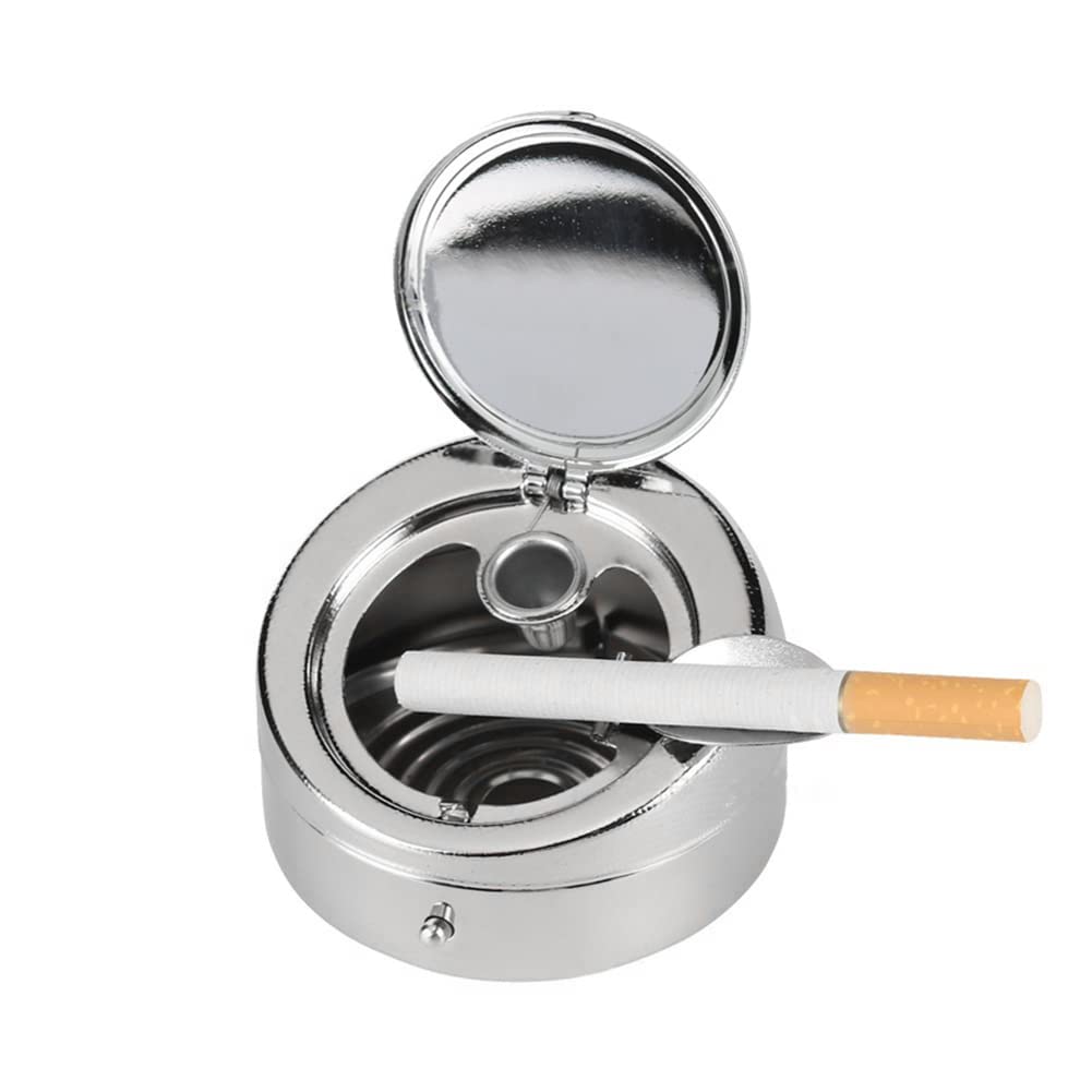 ステンレス製円形灰皿 Amazon.co.jp: 円形回転式灰皿、タバコ灰の円形ステンレス鋼製