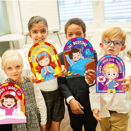 Sunday School Decorations - When Should I Pray? Prayer Cutouts Classroom Bulletin Board Decor Christian Bulletin Board Set Prayer Cutouts Posters School Classroom and Home Wall Decorations