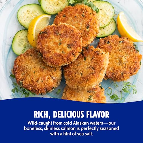 Image of Chicken of the Sea Traditional Style Alaskan Pink Canned Salmon, 64 Ounce Cans, 6-Count - High Protein Lean Wild Caught Salmon - Food Service Size Wild Salmon for Burgers, Pasta, & More