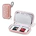 ULAK Coque Ranger et Protéger pour iPod Touch / Mp3 / Mp4 / Ecouteur/Clé/Câbles USB /, Nylon Etui Housse Rigide Protection avec Mousqueton Portable Antichoc Coque, Paillettes