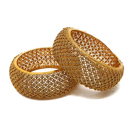 Duel On Jewel Ethnic Indian Pakistani Kada Bangle Bracelet Set,