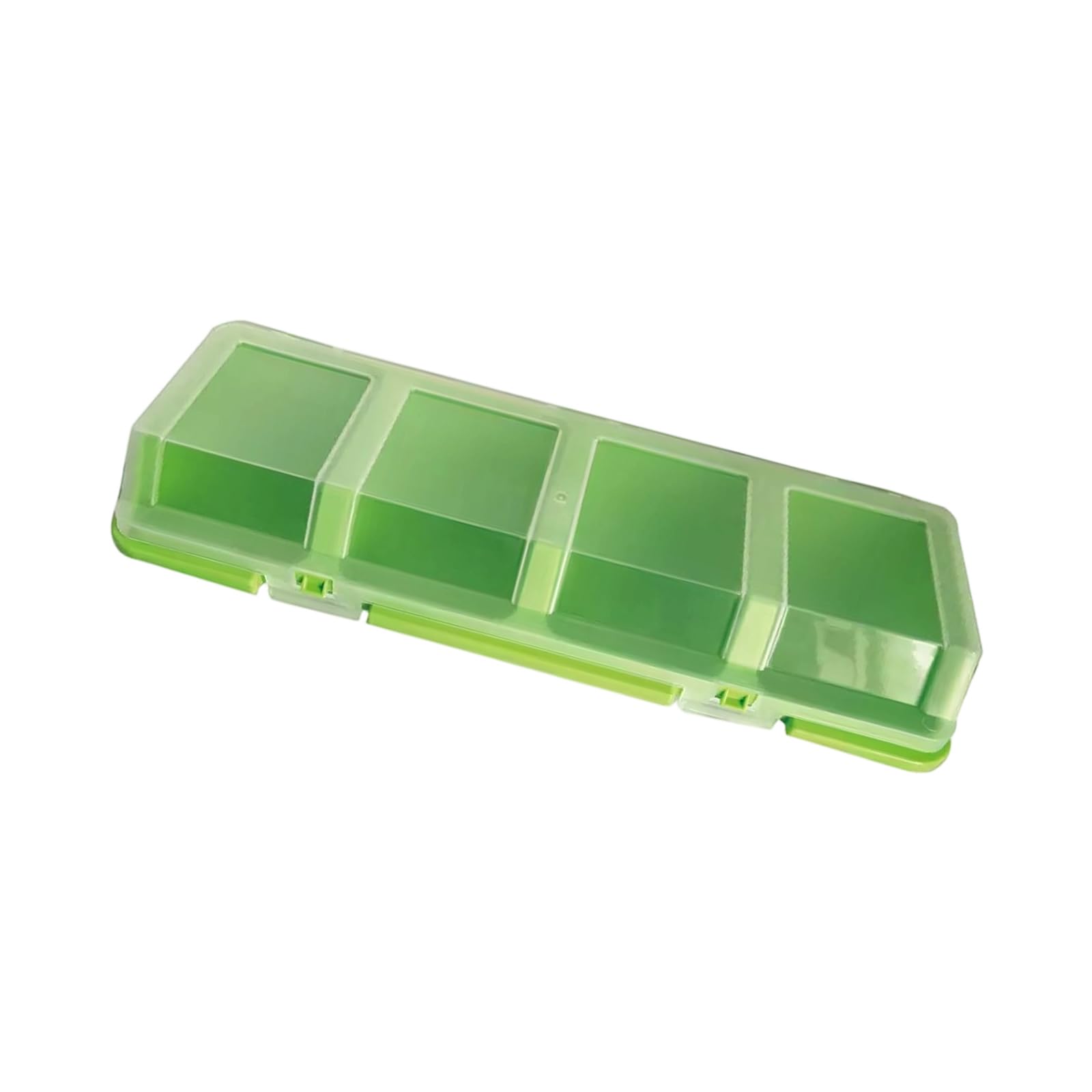 Hardware Storage Case 4 Compartment Organizer Box with Clear Lid and Latch Closure for Screws and Small Items