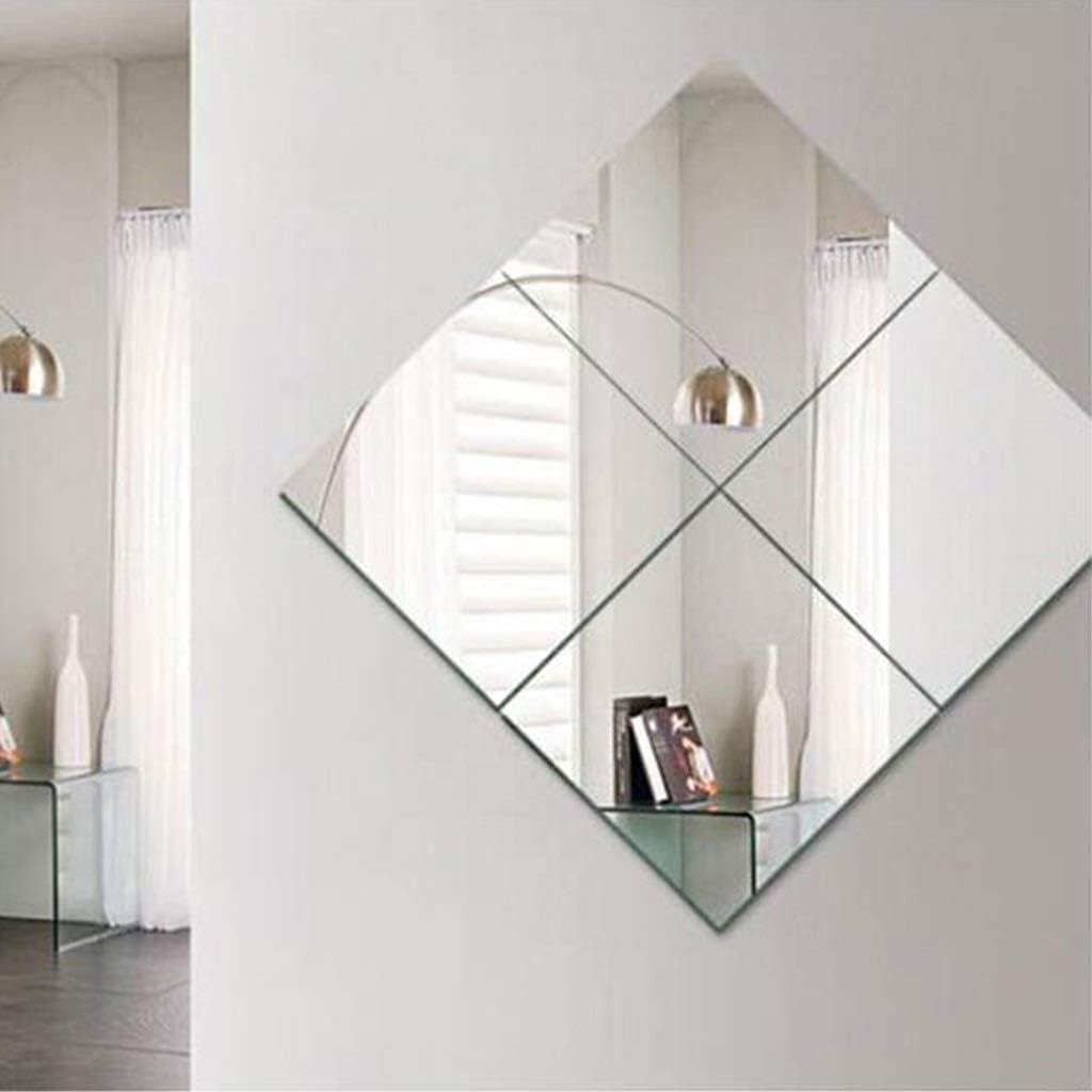 Floor Mirror Bedroom Foyer Floor Mirror Frameless Full-Length Mirror DIY Stitching for Bathroom 4 Pieces AN1017 914 (Size : 40cm*40cm)