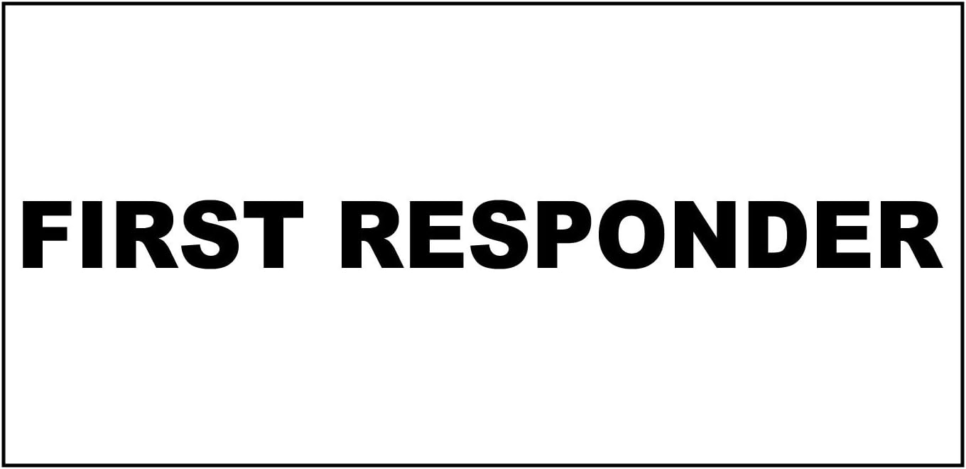 First Responder Black Car Door Magnets Magnetic Signs-Qty 2