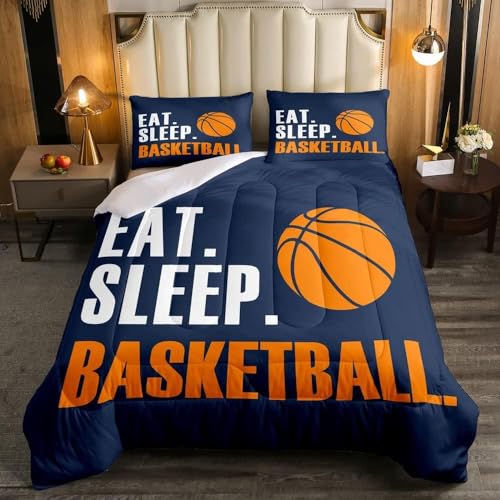 Image of Feelyou Basketball Bedding Set Toddler Size 3Pcs for Boys Girls Women Men
