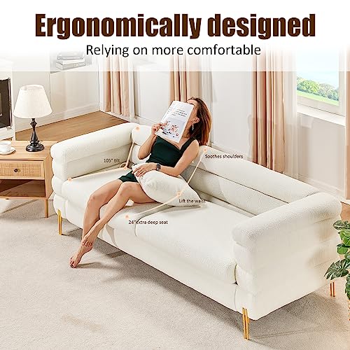 image for AMERLIFE Sofa, 3 Piece Set 85 inch Oversized Sofa- Comfy Sofa Couch, 3