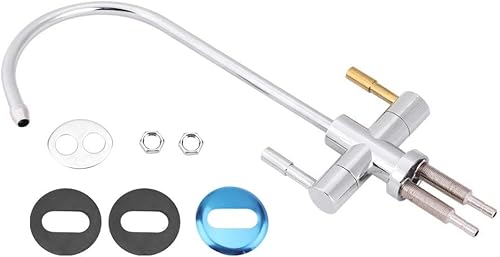 Grifo de fregadero de doble agujero, filtro de agua potable, 2 manijas para fregadero de cocina, ósmosis inversa cromada