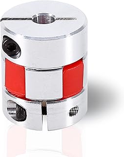 6.35mm x 10mm Coupler Flexible Couplings,High Strength Aluminum Alloy Plum Flexible Shaft Coupling,Motor Coupler Aluminum Alloy Joint Connector Flexible Couplings for CNC Router/3D Printer