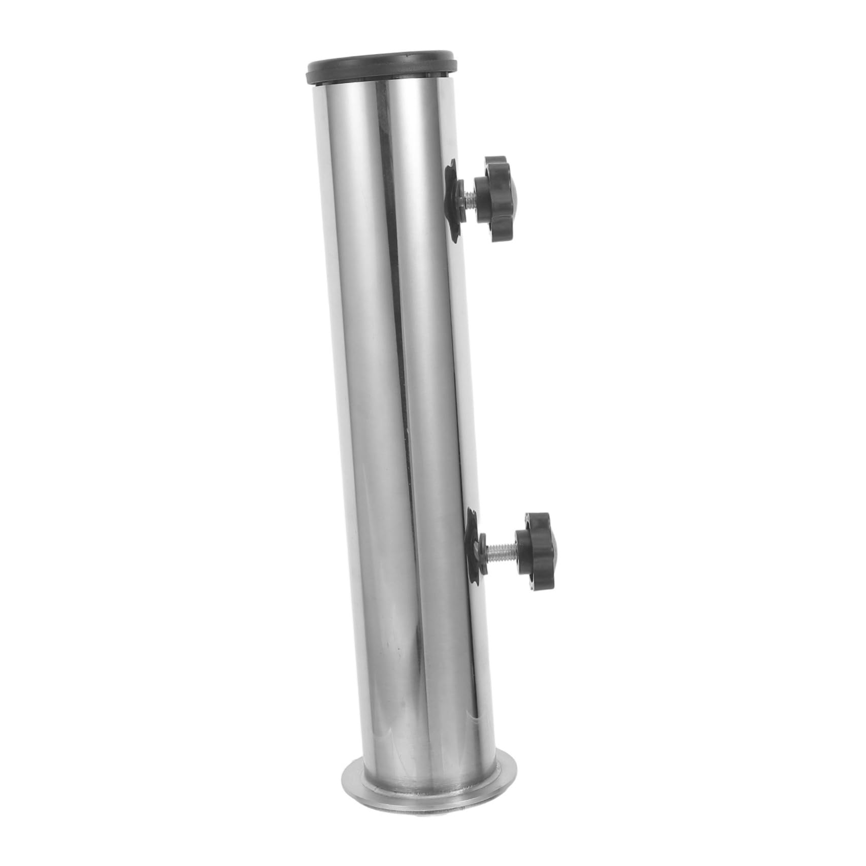 Luxshiny Portaombrellone da Esterno Fisso in Acciaio Inox Argento | Supporto Regolabile Tubo Metallico, Abs, Struttura Stabile per Tavoli e Aree All’aperto