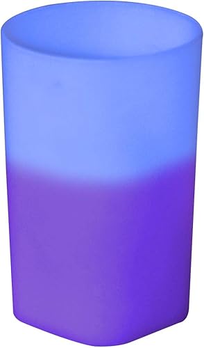 Miniatura 3 de Vaso de chupito de plástico que cambia de color de 2 onzas, parte inferior cuadrada única, libre de BPA y reutilizable, diseño de parte superior