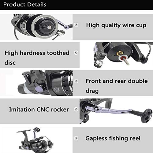LXRZLS. Spinning Angelrolle 11 + 1BB No Gap Metall Spool Rad 3000-6000 Imitation des Schwenkarms Karpfen Angelrolle… – Bild 5