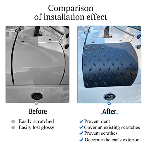 Bentolin Cowl Body Armor Powder Coated Finish Outer Cowling Cover Compatible with Jeep Wrangler JK Rubicon Sahara X Off Road Sport Unlimited 2/4 Door 2007-2018