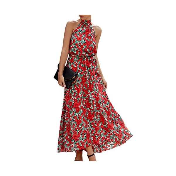 ECOWISH-Women-Dress-Halter-Neck-Boho-Floral-Print-Sleeveless-Casual-Backless-Maxi-Dresses-with-Belt ECOWISH Women Dress Halter Neck Boho Floral Print Sleeveless Casual Backless Maxi Dresses with Belt 270 Red Medium