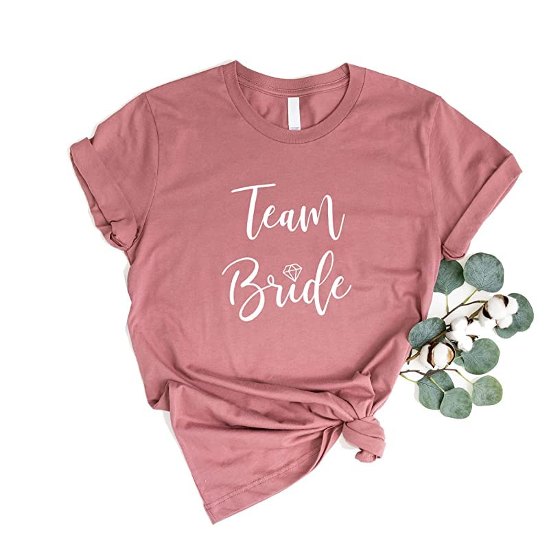 Pink PositivePink Positive Team Bride T-Shirt | Bridal Party, Hen Do Shirts for Bridesmaids (XXL)
