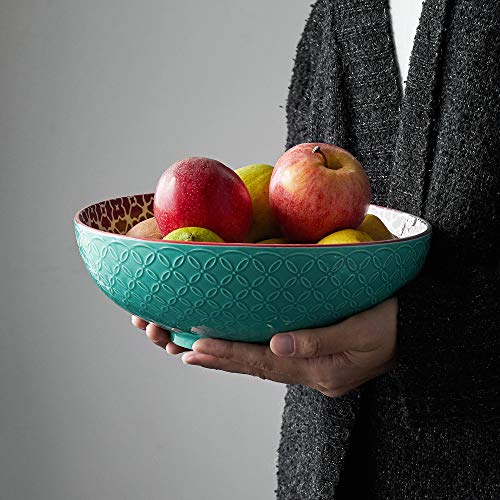 DOWAN-Large-Serving-Bowls-95-Inch-Fruit-Salad-Bowls-Serving-Dishes-for-Entertaining-70-OZ-Pasta-Bowls-Set-of-2-Vibrant-Color-Ramen-Bowls-for-Party-Home-Decor