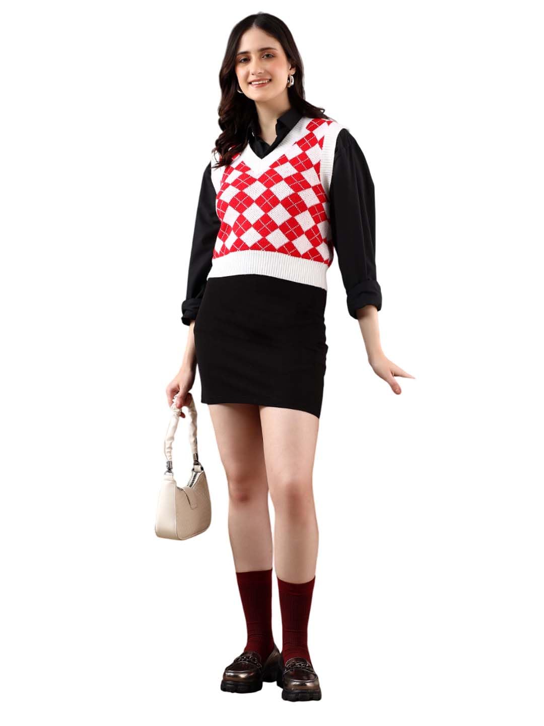 Women's Trendy Sleeveless Sweater Vests – Perfect for Layering and Smart-Casual Outfits(Multicolored,M)