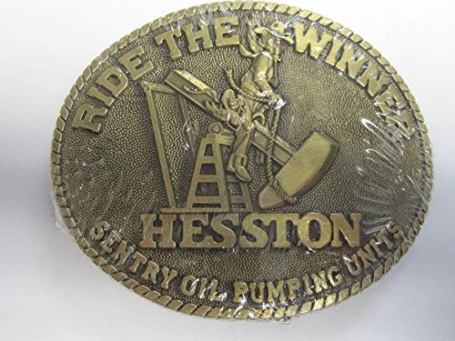 Pumpjack Buckle Vintage Hesston Sentry Pumping Units