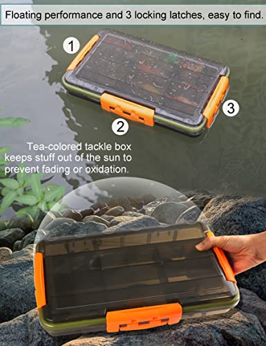 Avlcoaky Waterproof Tackle Box 3700 Tackle Trays Snackle Box Container With Dividers Kayak Fishing Storage Box Lure Organizer Box #TOP4