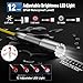 Sewer Camera 100FT, Can Connect External Monitor, Zoom in and Out, IP68 Waterproof, 12 pcs Adjustable Light, Plumbing Snake Cam with DVR Pipe Video Inspection, for Sewer Line, Drain, Duct, Plumbing