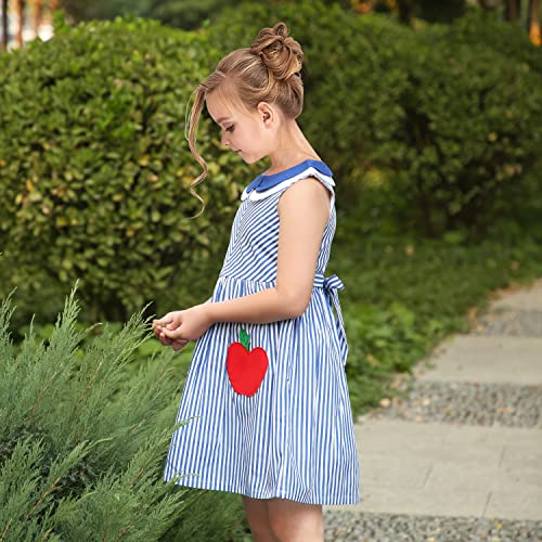 Sunny Fashion Girls Dress Blue Flower Print3