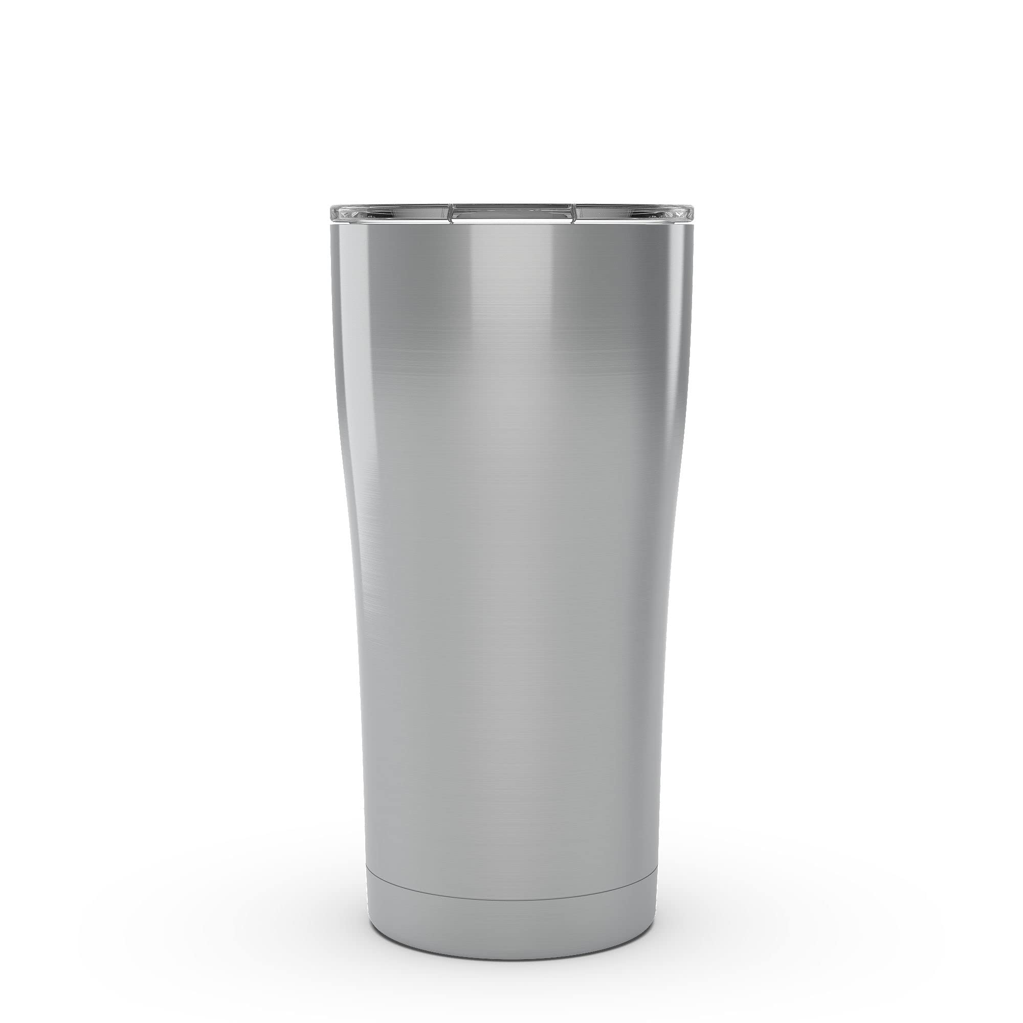 Tervis Stainless Stainless Steel Tumbler with Clear and Black Hammer Lid 20oz, Silver