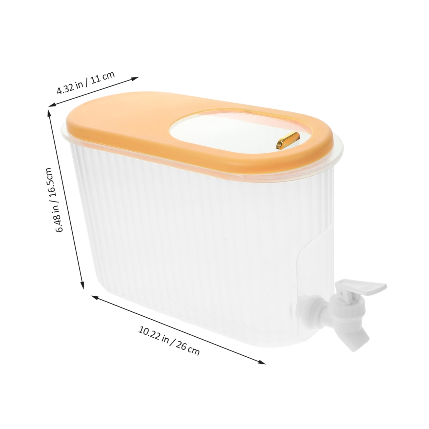 PRETYZOOM Beverage Dispenser with Faucet Cold Water Storage Container Drink Holder for Fridge for Parties and Outdoor Use Easy Refill with Blockage Spigot