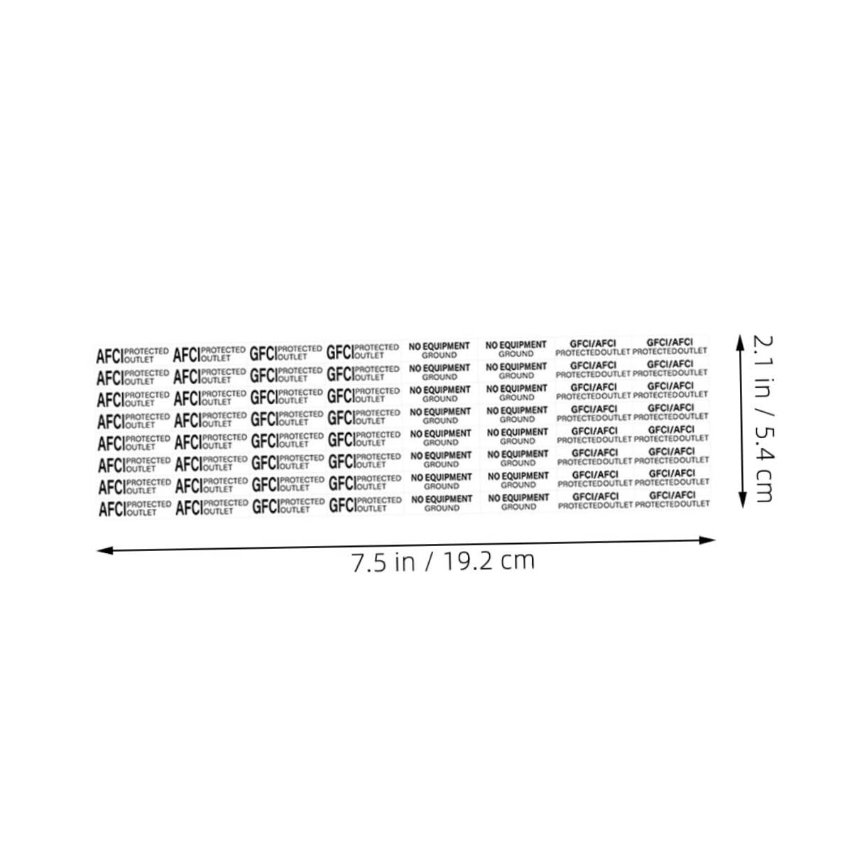HOMSFOU 2 Sheets Waterproof Outlet Stickers Safety Reminder Labels for Home Office Easy to Apply Electrical Covers