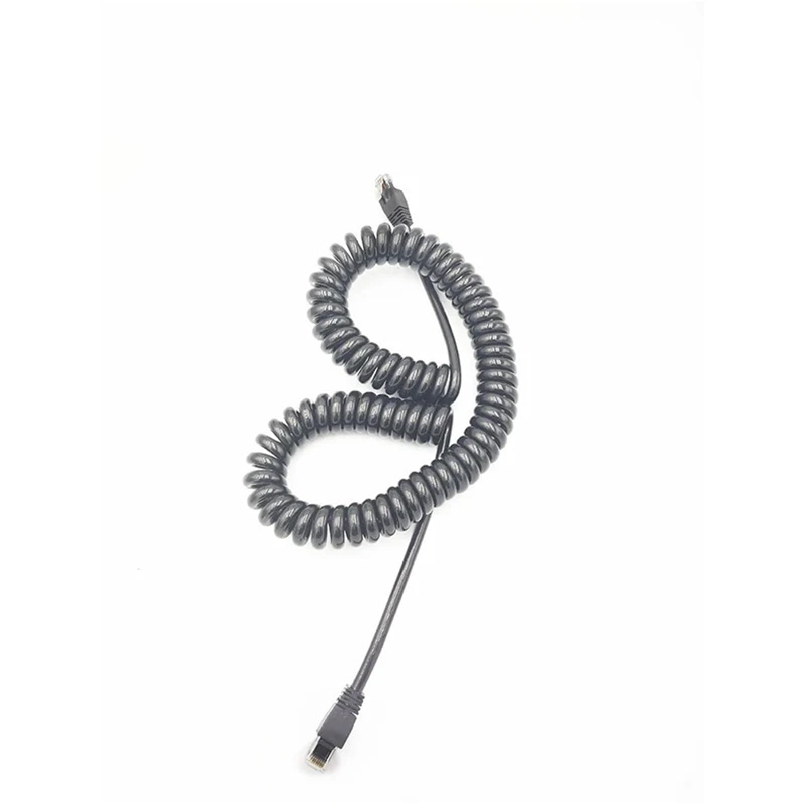 Câble Ethernet avec connecteur à Ressort en Spirale, câble réseau Gigabit à 8 cœurs avec tête en Cristal, 1 pièce(Stretch 3meter)