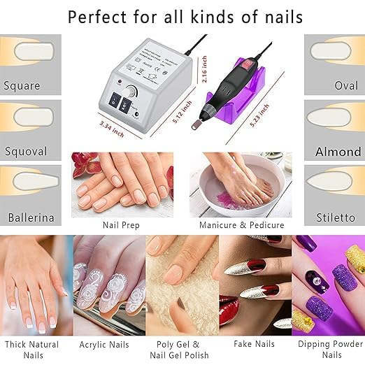 Professional Finger Toe Nail Care Electric Nail Drill Machine Manicure Pedicure Kit Electric Nail Art File Drill - Image 6