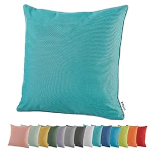 Heimtexland Outdoor Dekokissen Lotus Effekt Türkis 45x45