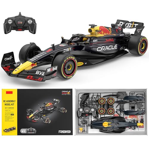 Voltz Toys Licensed Red Bull F1 RB19 RC Car Building Kit 1/16 Scale Supercar Assembly Set with...