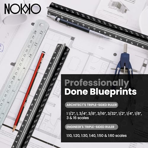 Nokko 00014 12 Inch Architectural And Engineering Scale Ruler Set thumb #5