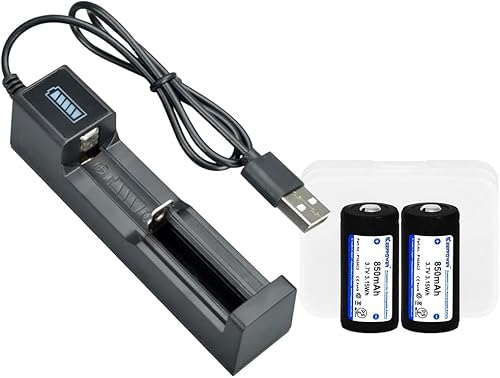 USB } obe[ X}[gVOXbg[d `ECIdr 18650 16340 [dr Zbg keeppower (USB[d1_+16340/850mAh*2{)