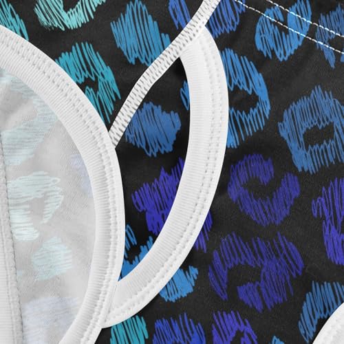 visesunny Boys Cotton Underwear Blue Green Leopard Grain Printed Toddler Soft Training Briefs Size 2T-8Y for Kids 6
