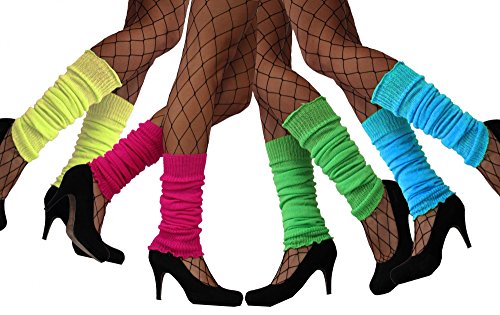 Foxxeo Sexy 80er Jahre Neon Stulpen für Damen - Tolles Accessoires zum...